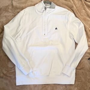 Brooks Brothers White Shirt with Blue Stripes and Gray Trim